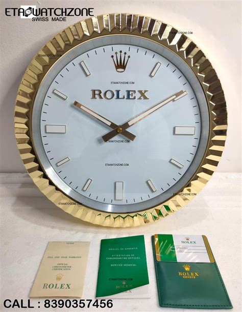 gold rolex wall clock|rolex wall clock original.